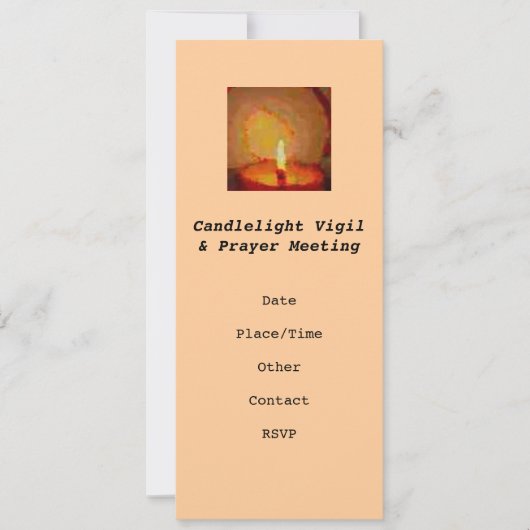 Candlelight Vigil Ankündigung (Vorderseite)