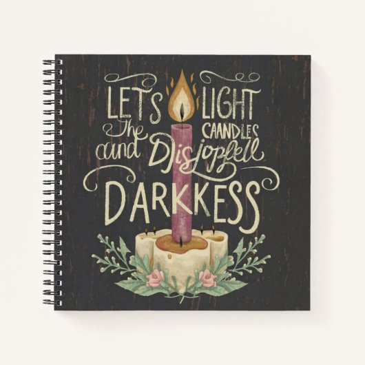Candlelight Whispers Spiralnotebook 🕯️ ✍️ Notizblock (Vorderseite)