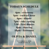 Candlelight Winter Wedding Timeline Mattiert Acrylschild (Neutral)