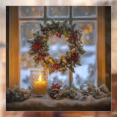 Candlelight-Wreath-Fensterheber Fensteraufkleber (Blatt 2)