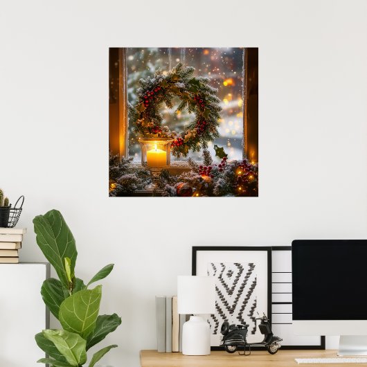 Candlelight Wreath Poster (Heimbüro)