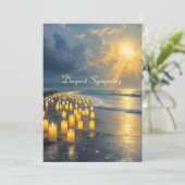 Candlelights on the coast in the dark, sympathy  (Stehend Vorderseite)