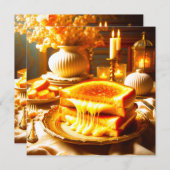 Candlelit Comfort Meal: Sandwich vom Grillkäse Einladung (Vorne/Hinten)