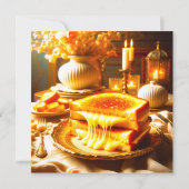 Candlelit Comfort Meal: Sandwich vom Grillkäse Einladung (Rückseite)