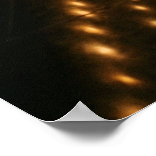 Candlelit Corridor Endless Light Path Poster (Ecke)