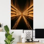 Candlelit Corridor Endless Light Path Poster (Heimbüro)