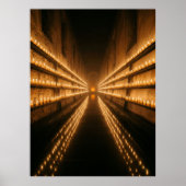 Candlelit Corridor Endless Light Path Poster (Vorne)