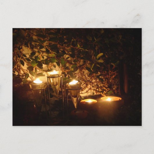 Candlelit Patio Postkarte (Vorderseite)