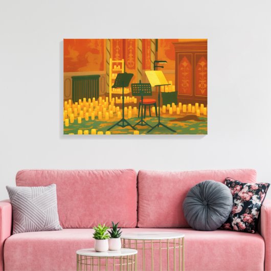 Candlelit Prelude - Music Room, Brighton Pavillon Leinwanddruck (Insitu (Wohnzimmer))