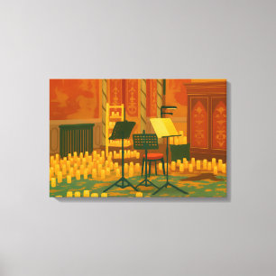 Candlelit Prelude - Music Room, Brighton Pavillon Leinwanddruck