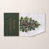 Candlelit Weihnachtsbaum mit Schneeflocken Handtuch (Handtuch)