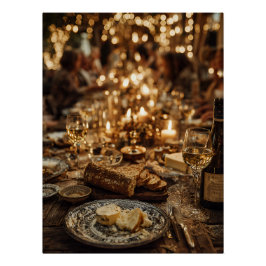 Candlelit Wine & Bread Feast Poster