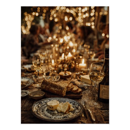 Candlelit Wine & Bread Feast Poster (Vorderseite)