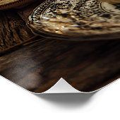 Candlelit Wine & Bread Feast Poster (Ecke)