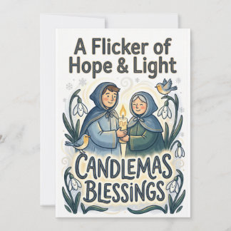 Candlemas Blessings Art Print - A Flicker of Hope Feiertagskarte