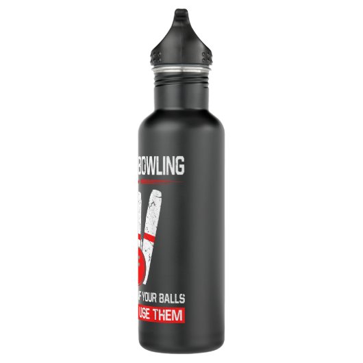 Candlepin Bowling Größe der Balls Funny New Englan Edelstahlflasche (Rechts)