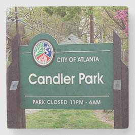 Candler Park Sign, Candler Park, Atlanta Untersetz Steinuntersetzer