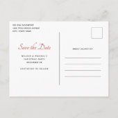 Candles and Floral Bouquet Christmas Save the Date Einladungspostkarte (Rückseite)