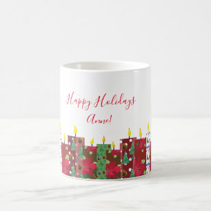 Candles Art< Happy Holidays Time Kaffeetasse