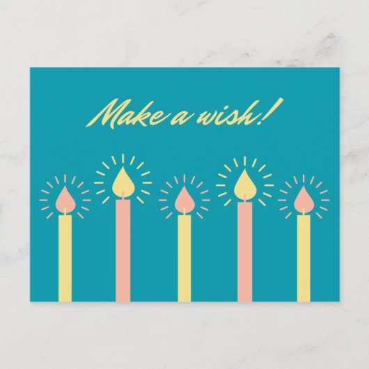 Candles Birthday Postkarte (Vorderseite)