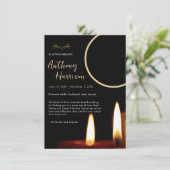 Candles Custom Foto Beerdigung Beileid (Stehend Vorderseite)