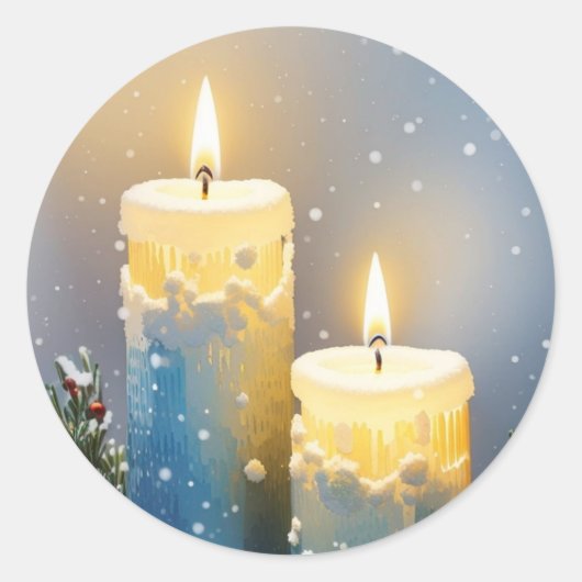 Candles Delight Runder Aufkleber (Vorderseite)