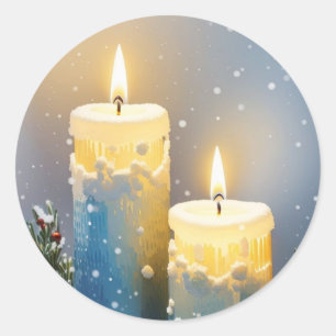 Candles Delight Runder Aufkleber