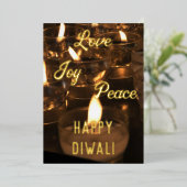 Candles Eros Bendato Folien Feiertagskarte (Stehend vorne)