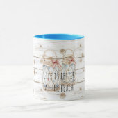 Candles Faux White Wood Tasse (Zentrum)