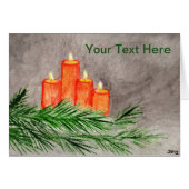 Candles Grußkarte (Vorderseite (Horizontal))
