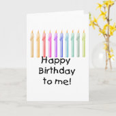 Candles Happy Birthday Karte (Gelbe Blume)