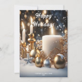 Candles Holiday Card Feiertagskarte (Vorderseite)