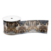 Candles Holiday Satin Ribbon Satinband (Spule)