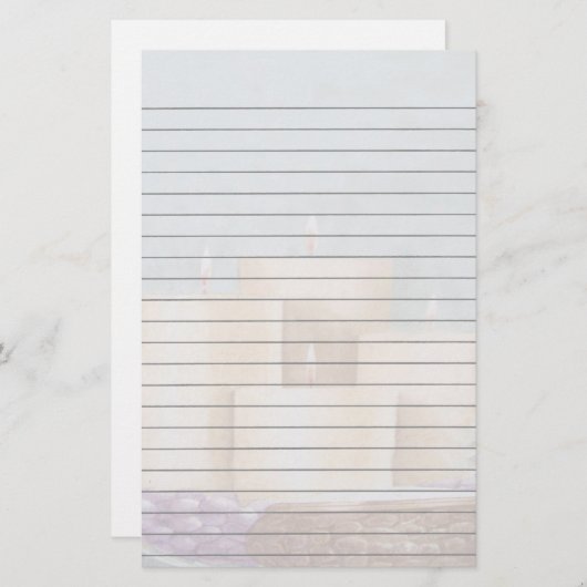 Candles Lined Stationery Briefpapier (Vorne/Hinten)