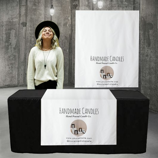 Candles Pop Up Shop Tischläufer Foto Verkäufer sig Wandteppich