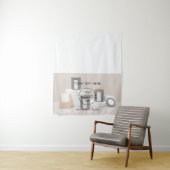 Candles Pop Up Shop Tischläufer Logo Verkäufer Wandteppich (Beispiel)