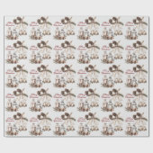 Candles Snow Pine Cones Weihnachten Geschenkpapier (Flach)