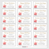 Candles Tray Weihnachts Weihnachtsadresse Labels (Blatt)