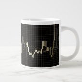 Candlestick-Diagramm in schwarz Jumbo-Tasse (Rechts)