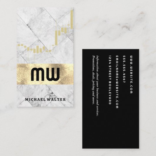 Candlestick | Fliesenmuster Visitenkarte (Vorne/Hinten)