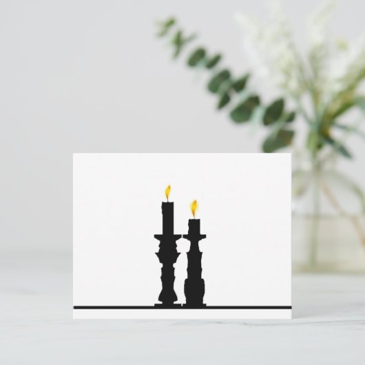 Candlestick-Illusion Postkarte (Stehend Vorderseite)