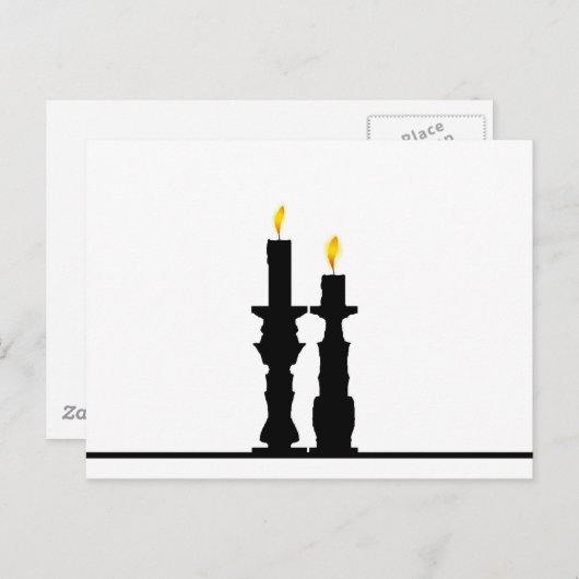 Candlestick-Illusion Postkarte (Vorne/Hinten)