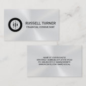 Candlestick-Logo | Metallischer Hintergrund Visitenkarte (Vorne/Hinten)