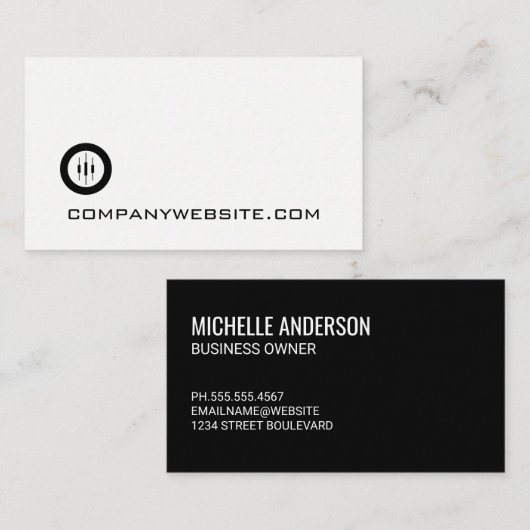 Candlestick-Logo Visitenkarte (Vorne/Hinten)