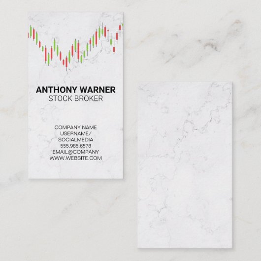 Candlestick | Marmor Visitenkarte (Vorne/Hinten)