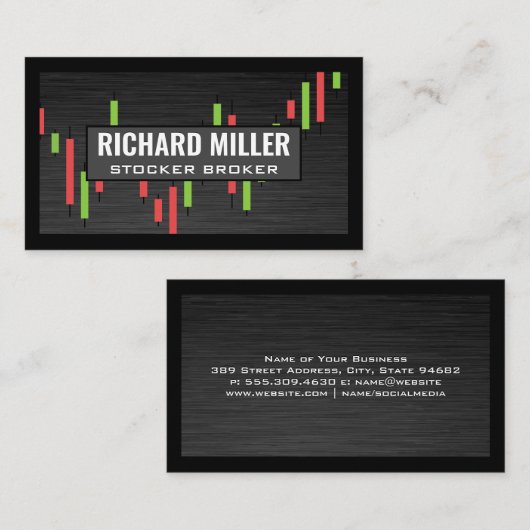 Candlesticks | Finanzen Visitenkarte (Vorne/Hinten)