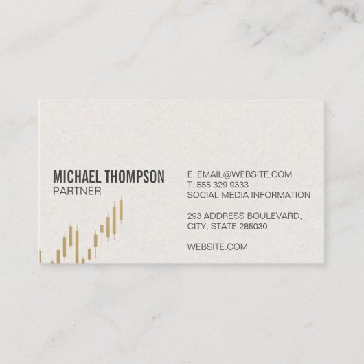 Candlesticks-Logo Visitenkarte (Rückseite)