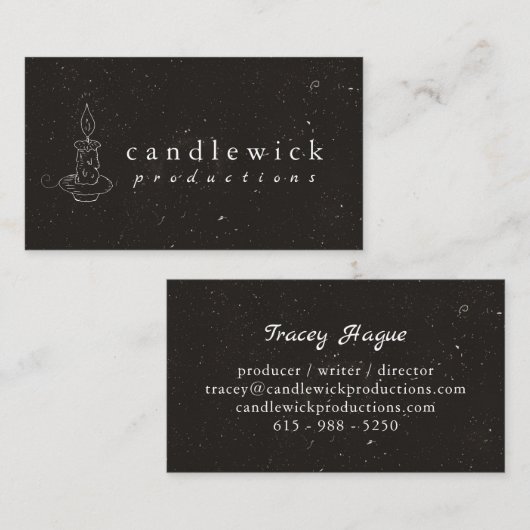 Candlewick-Produktion Visitenkarte (Vorne/Hinten)
