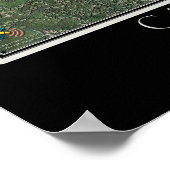 Candlewood Lake Connecticut Satellitenkarte Poster (Ecke)