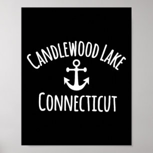 Candlewood Lake Connecticut Segeln Nautical Anker Poster